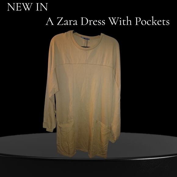 Knee-Length Shirt Dress With pockets, - Picture 1 of 2